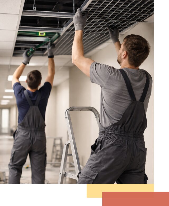 Монтаж потолка Грильято в Кохме: установка под ключ качественно