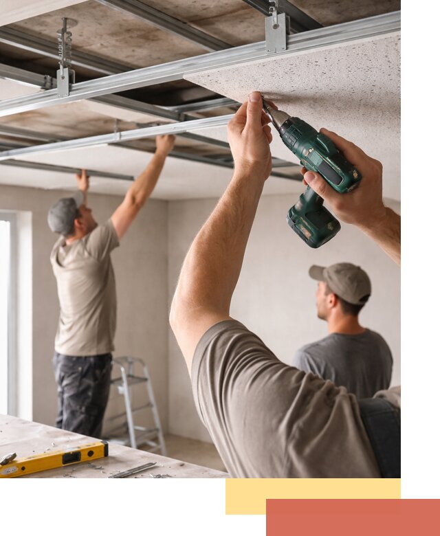 Монтаж акустического потолка в Кохме под ключ