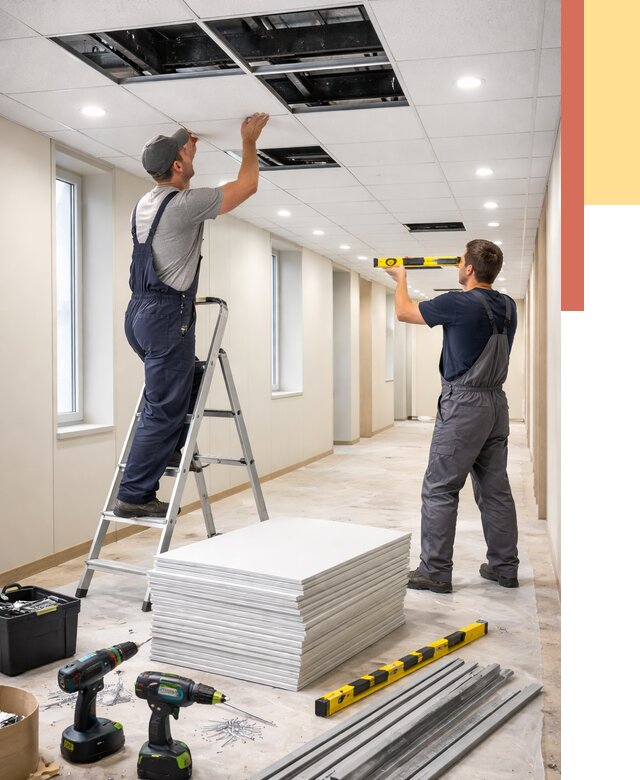 Ремонт потолка Армстронг в Кохме от 4675 руб. — быстро и недорого | ОТДЕЛОЧНИК-Кхм