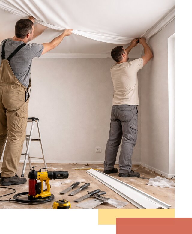 Монтаж ПВХ натяжного потолка в Кохме качественно и быстро