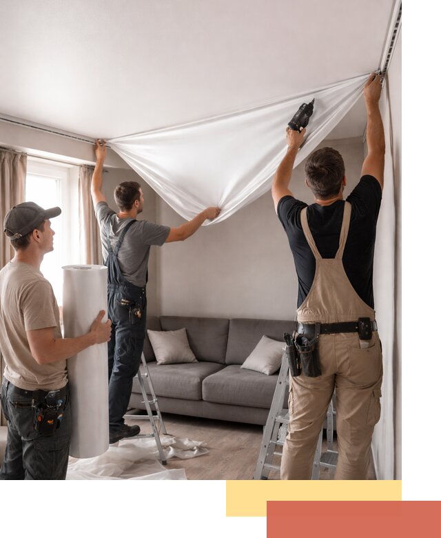 Монтаж сатинового натяжного потолка в Кохме качественно и быстро