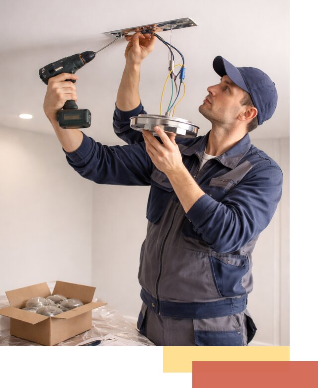 Установка люстры в натяжной потолок в Кохме