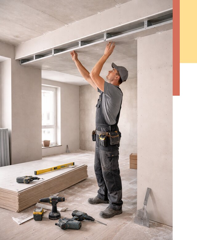 Потолок из гипсокартона с нишей в Кохме от 1299 руб. под ключ | ОТДЕЛОЧНИК-Кхм