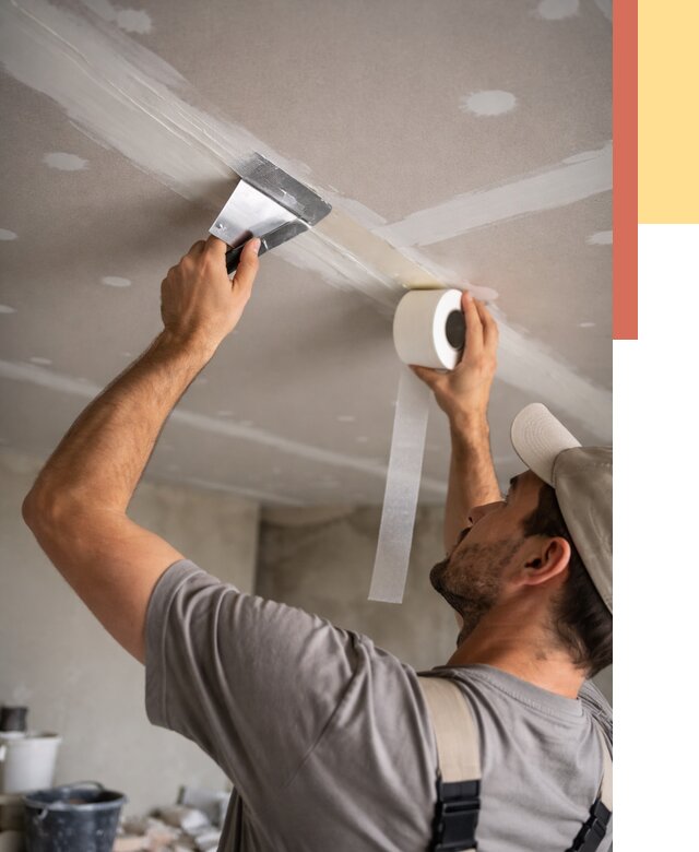 Обработка швов потолка ГКЛ в Кохме от 7791 руб. под ключ | ОТДЕЛОЧНИК-Кхм