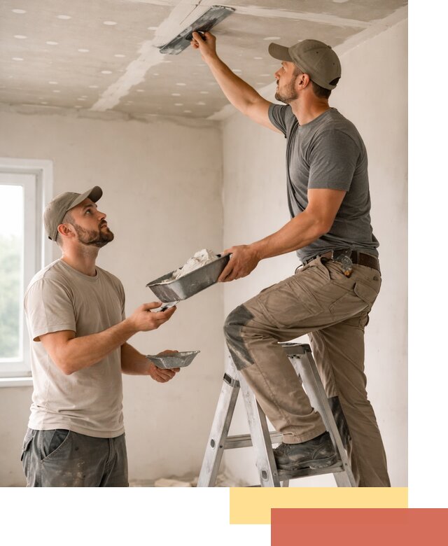 Шпаклевка потолка из гипсокартона в Кохме качественно и быстро