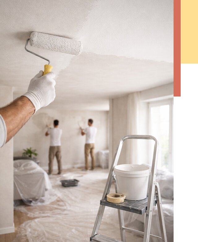 Покраска потолка акриловой краской в Кохме от 2597 руб. | ОТДЕЛОЧНИК-Кхм