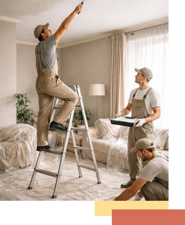 Покраска потолков акриловой краской в Кохме качественно и быстро