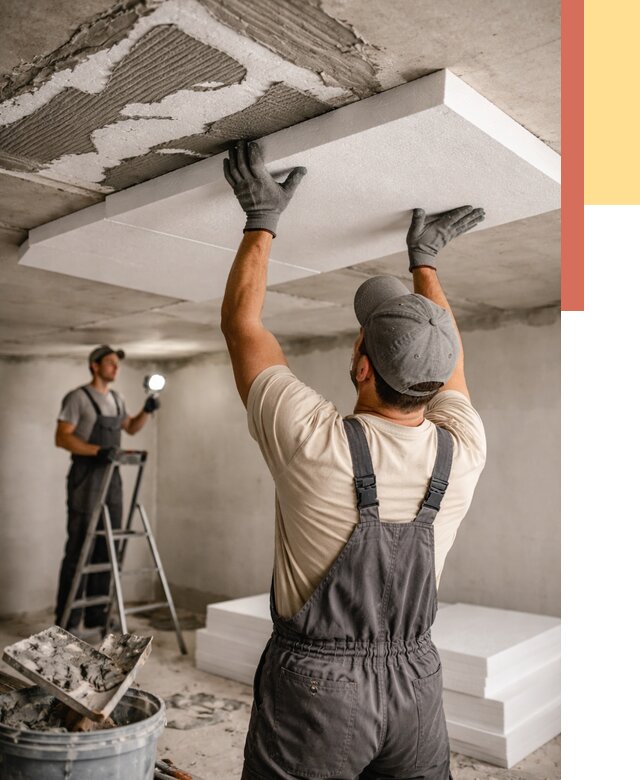 Утепление потолка пенопластом в Кохме от 4675 руб/м2 — недорого и быстро | ОТДЕЛОЧНИК-Кхм