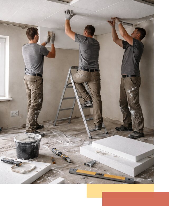 Утепление потолка пенопластом в Кохме быстро и качественно